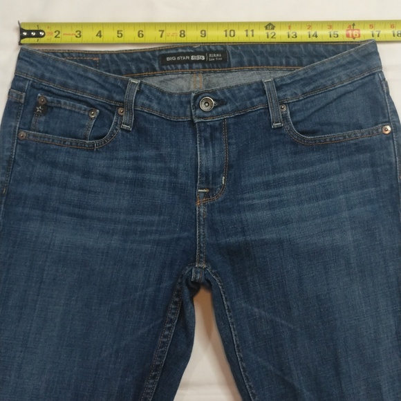 Big Star 1974 Rikki Low Rise Straight Leg Stretch Denim Blue Jeans - Picture 2 of 7